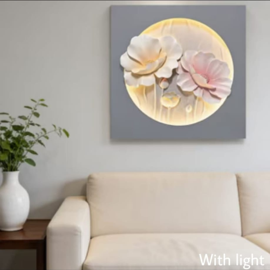 Blooming Petals LED Wall Art