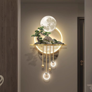 LED Moon Mountain Wall Art