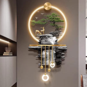 Zenscape Deer Waterfall LED Wall Lamp