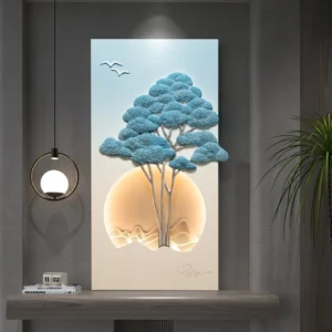 Blue Tree LED Wall Art
