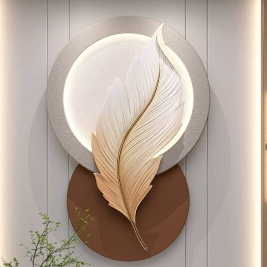 Elegant Feather LED Wall Art