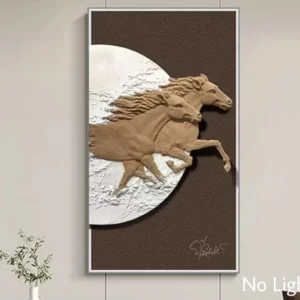 Running Horses 3D Wall Art
